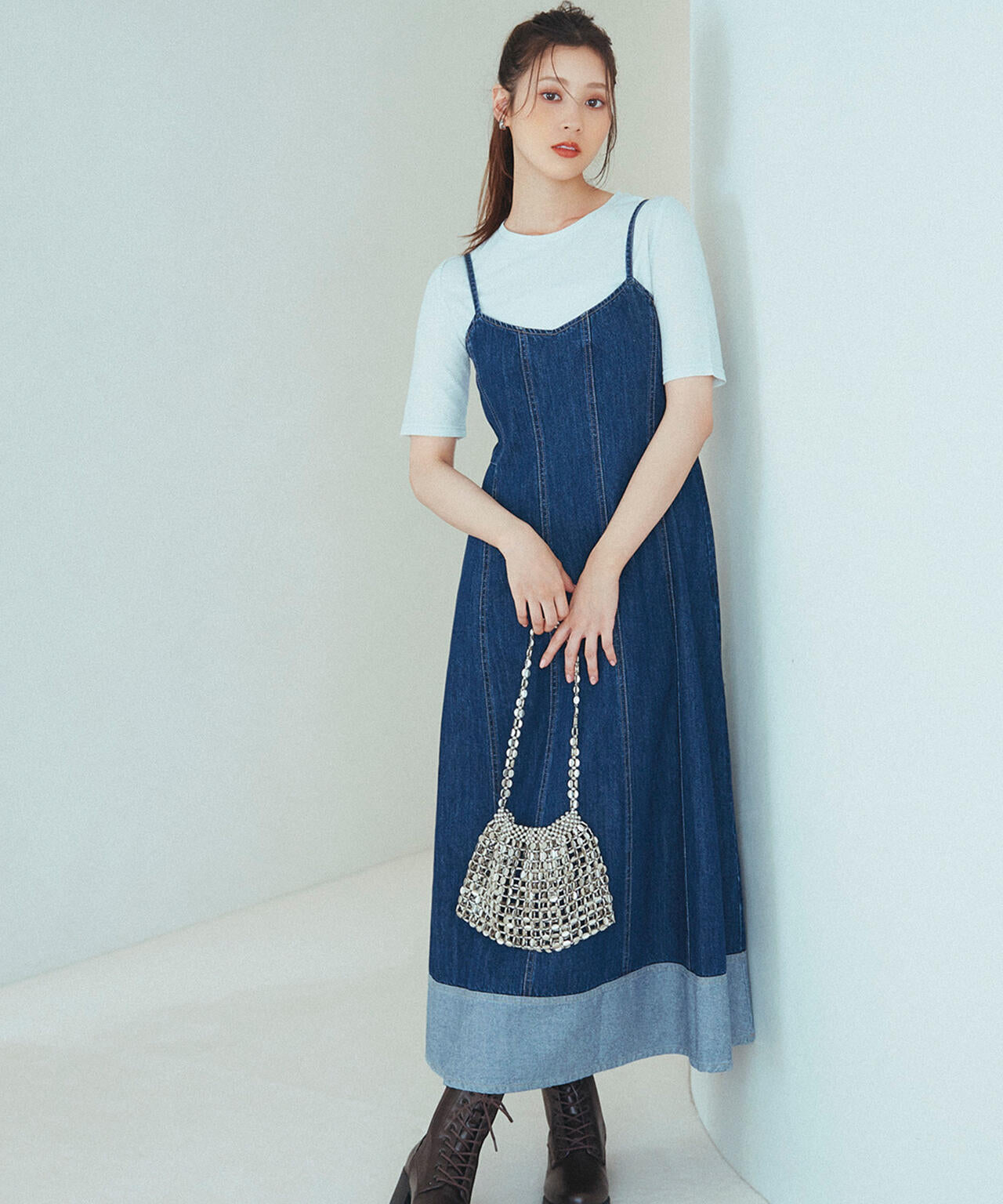 ラメリブカットソー