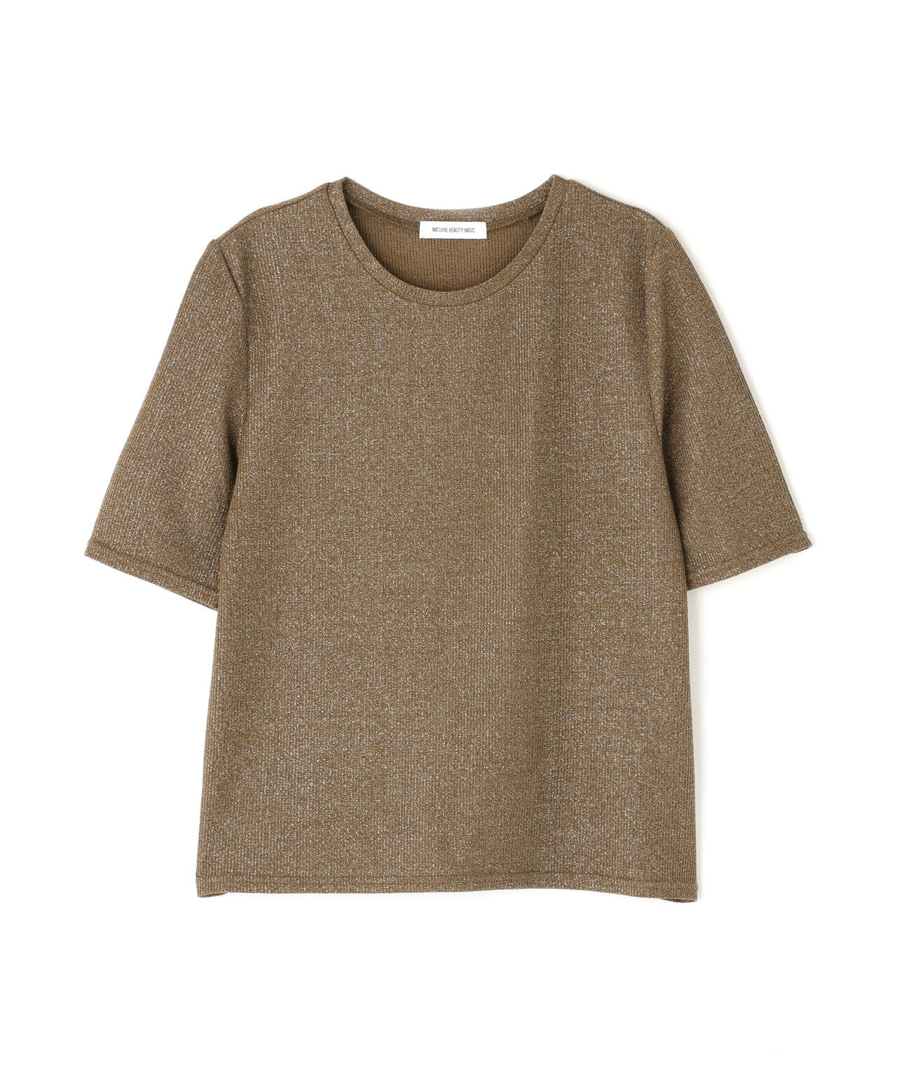 ラメリブカットソー