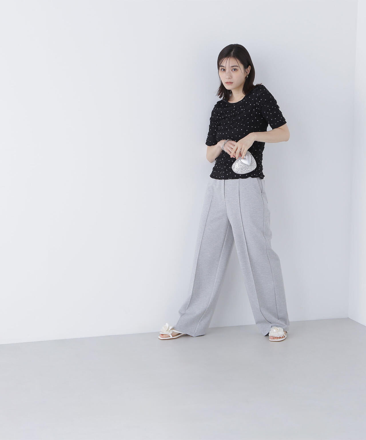 ドットバイカラーカットソー