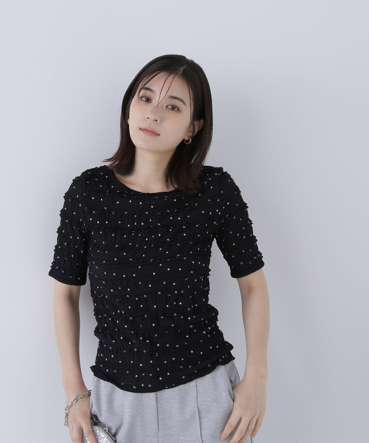 ドットバイカラーカットソー