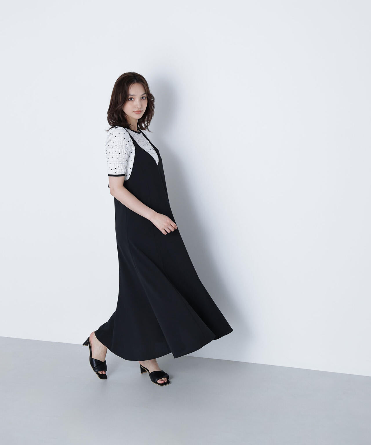 ドットバイカラーカットソー