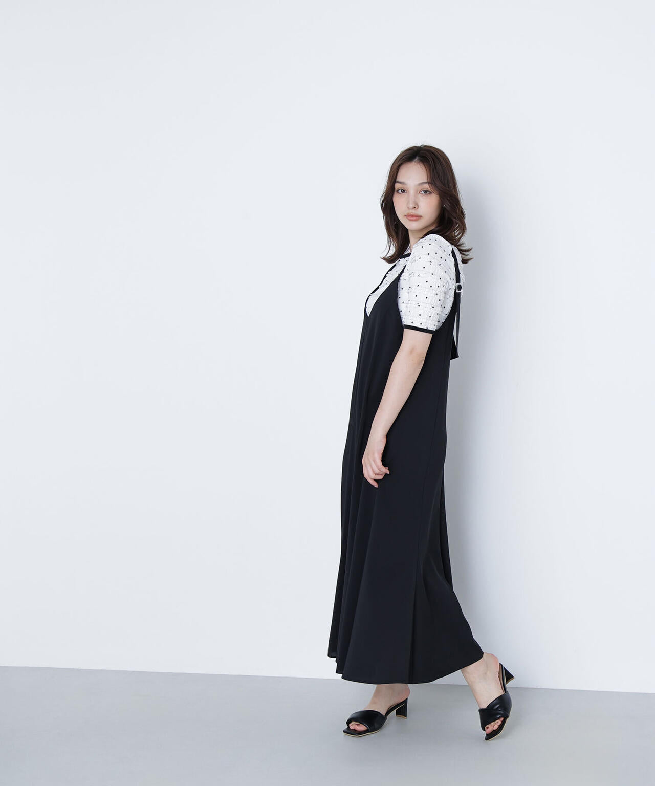 ドットバイカラーカットソー