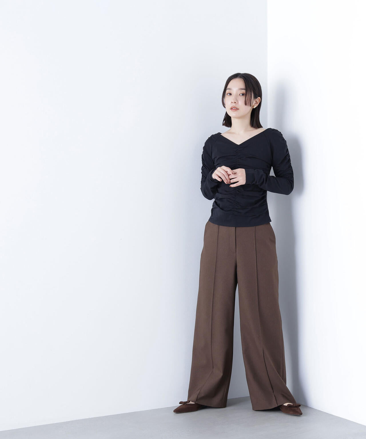 ギャザーカットソー