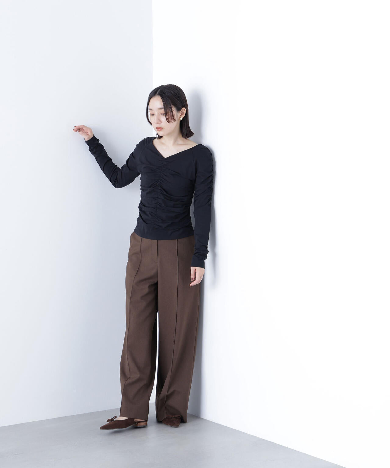 ギャザーカットソー