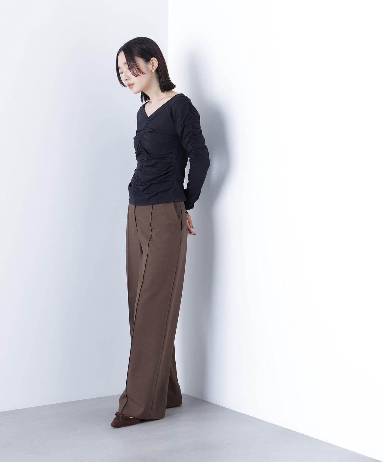 ギャザーカットソー