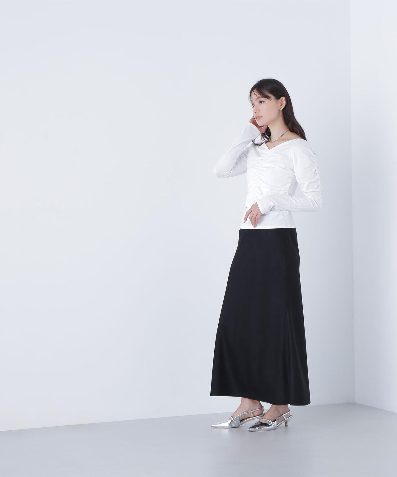 ギャザーカットソー