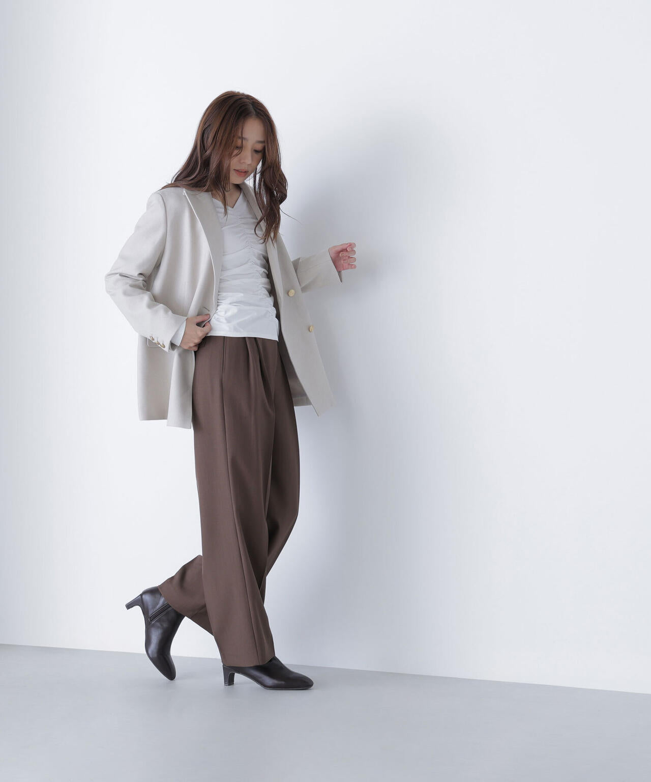 ギャザーカットソー