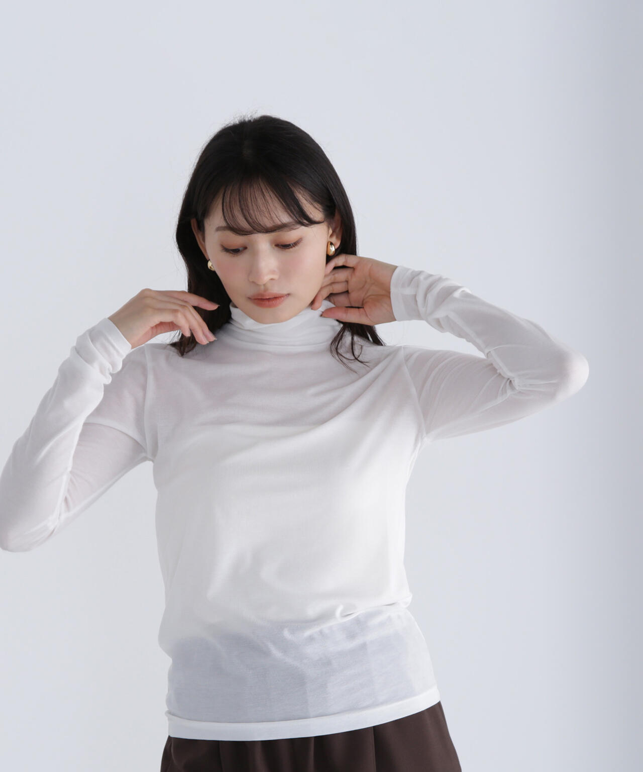 【Oggi掲載】シアーカットソーシリーズ ハイネック