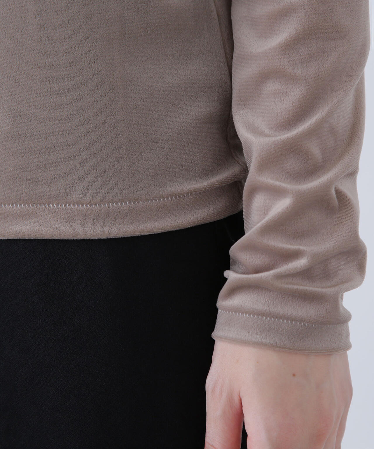 ベロアボートネックカットソー