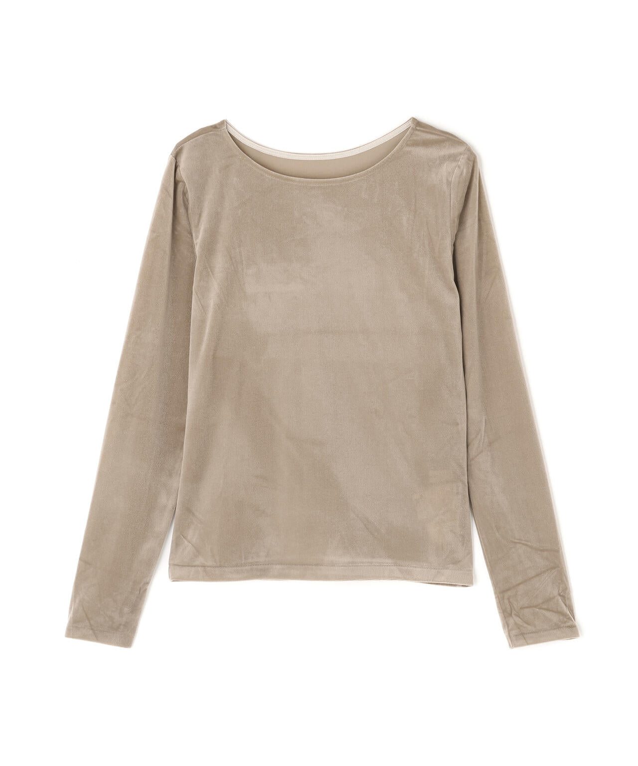 ベロアボートネックカットソー