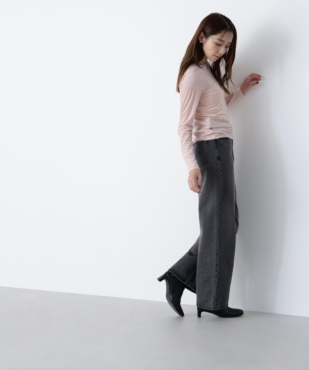 ベロアボートネックカットソー