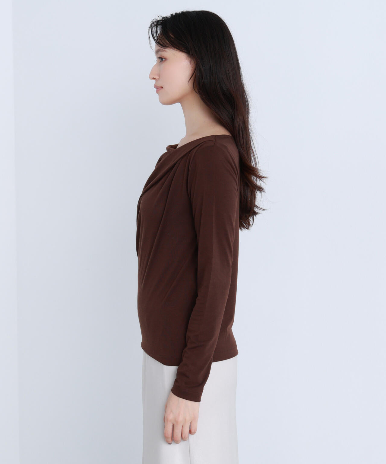 ドレープネックカットソー