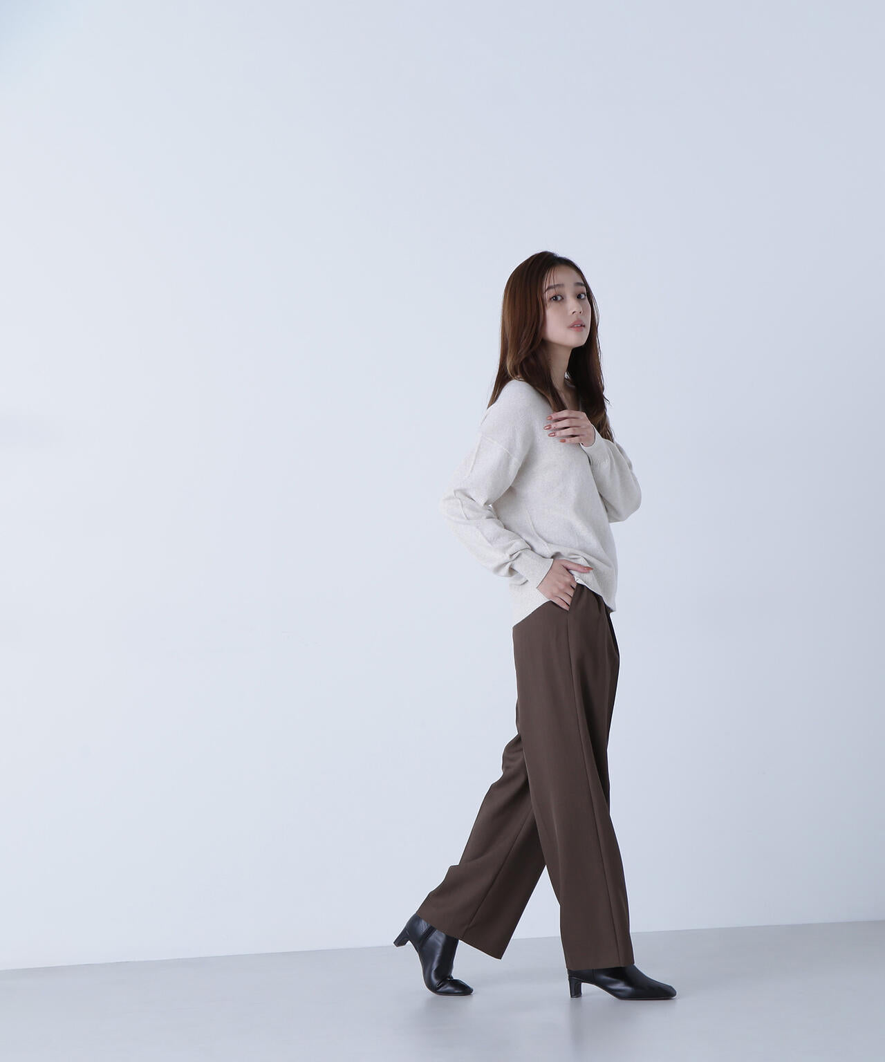 FOX混ジェントリーシリーズ Vネックニット