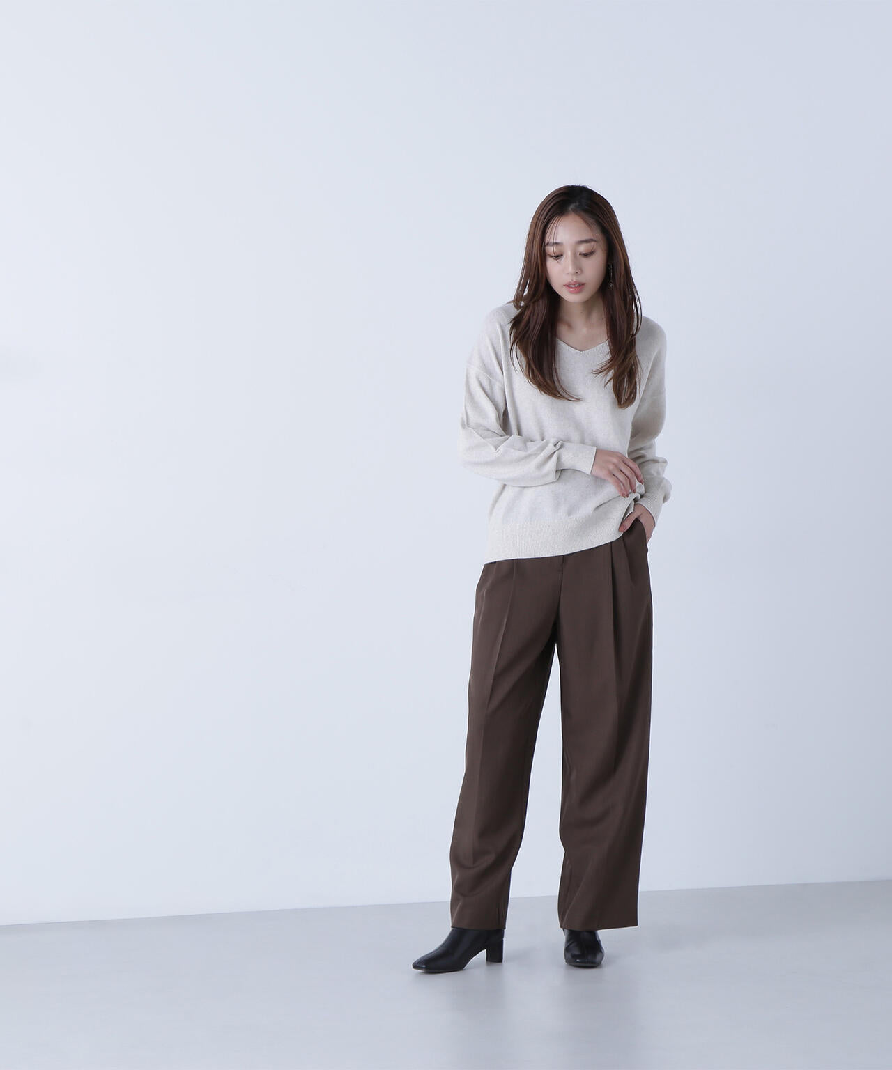 FOX混ジェントリーシリーズ Vネックニット