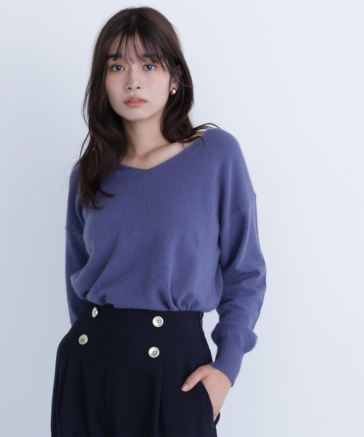 FOX混ジェントリーシリーズ Vネックニット