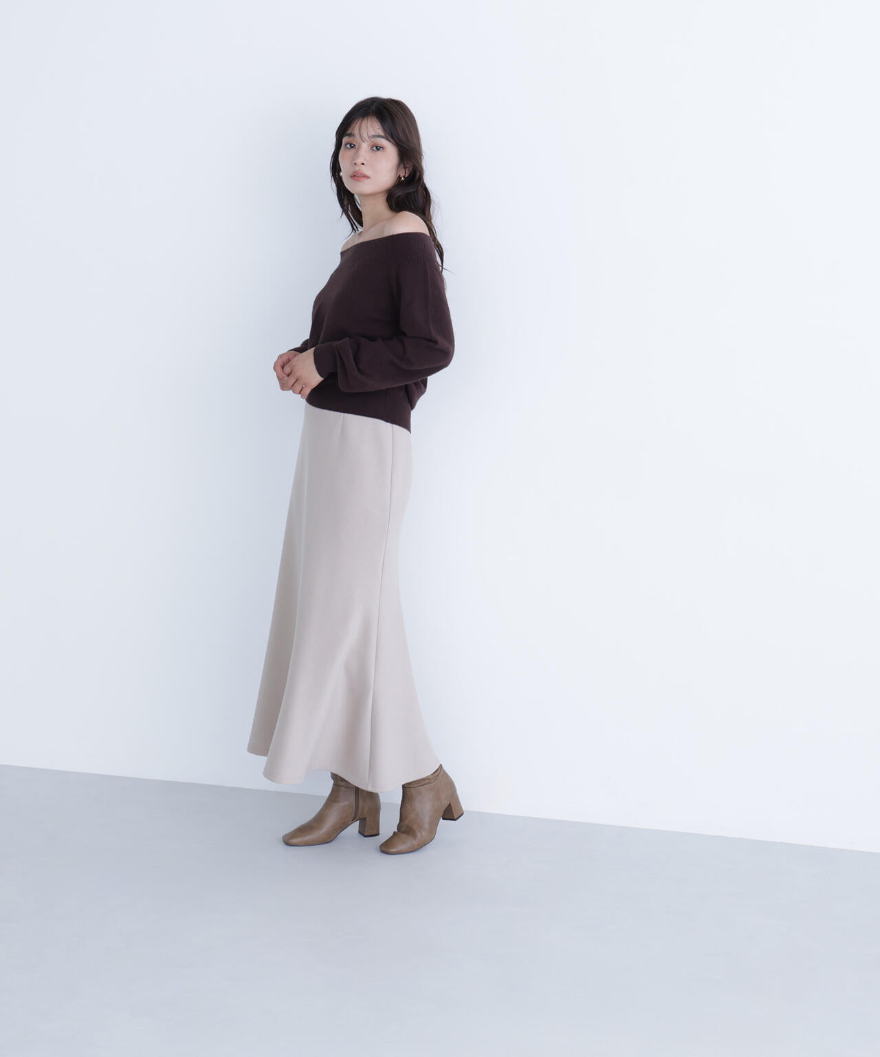 FOX混ジェントリーシリーズ ボートネックニット