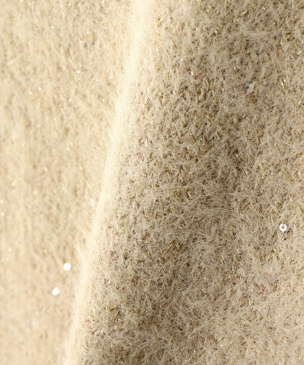 スパンコールフェザーニット