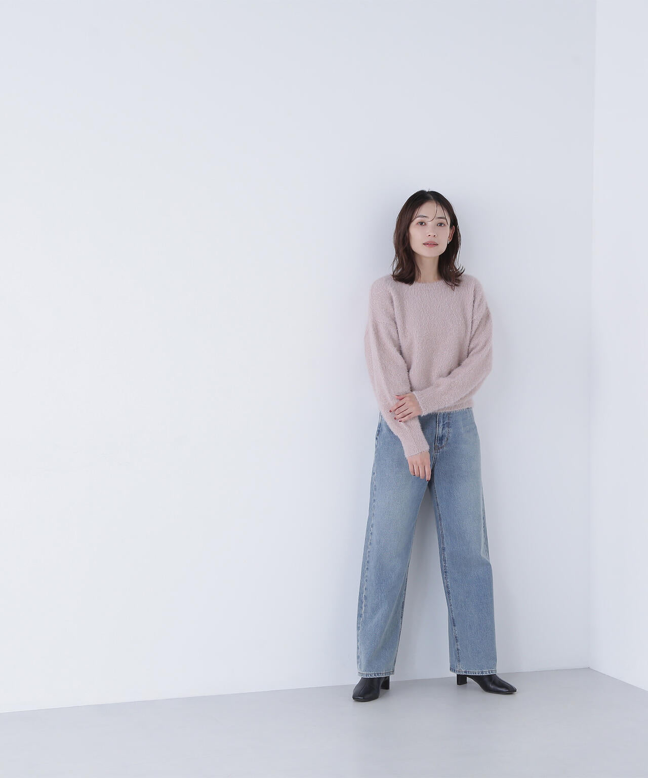 スパンコールフェザーニット