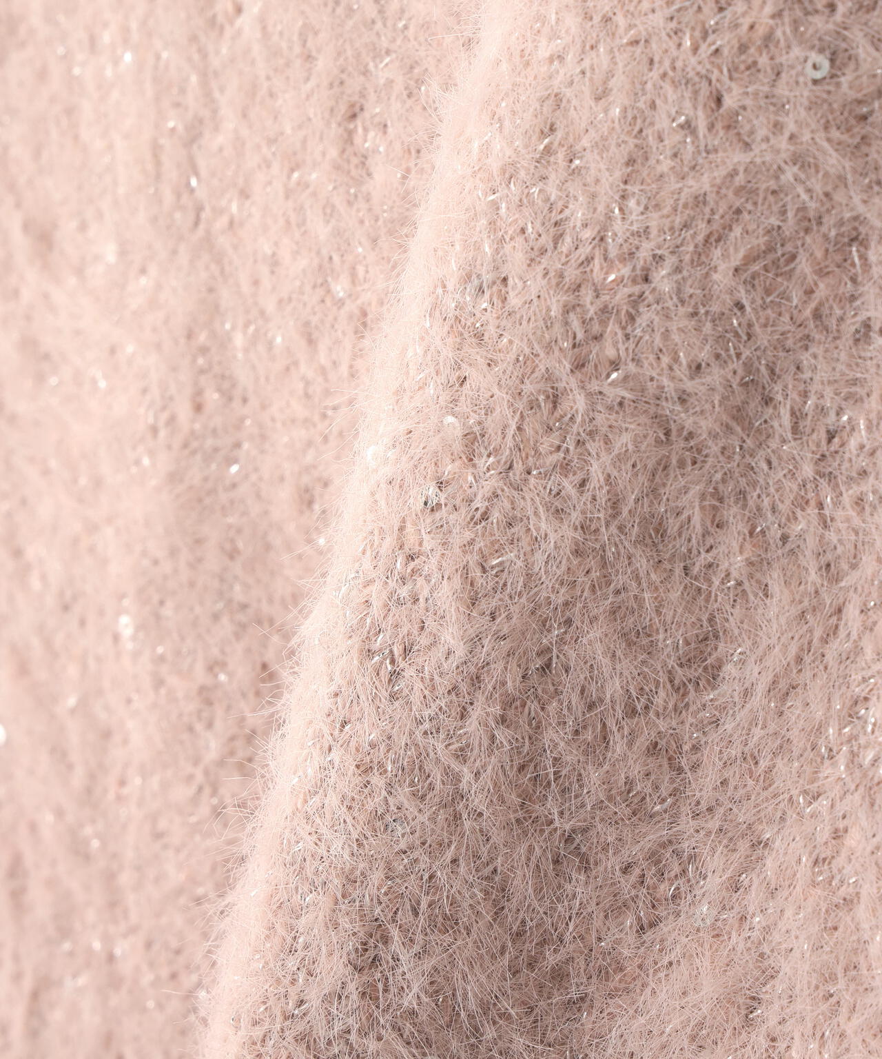 スパンコールフェザーニット