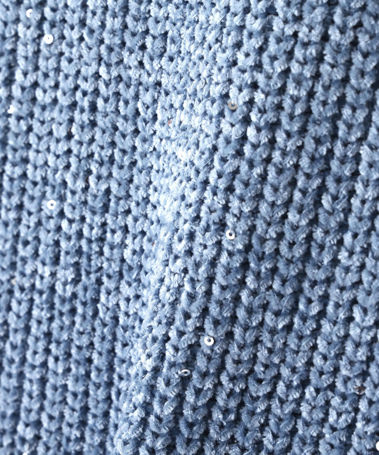 スパンコールモールニット