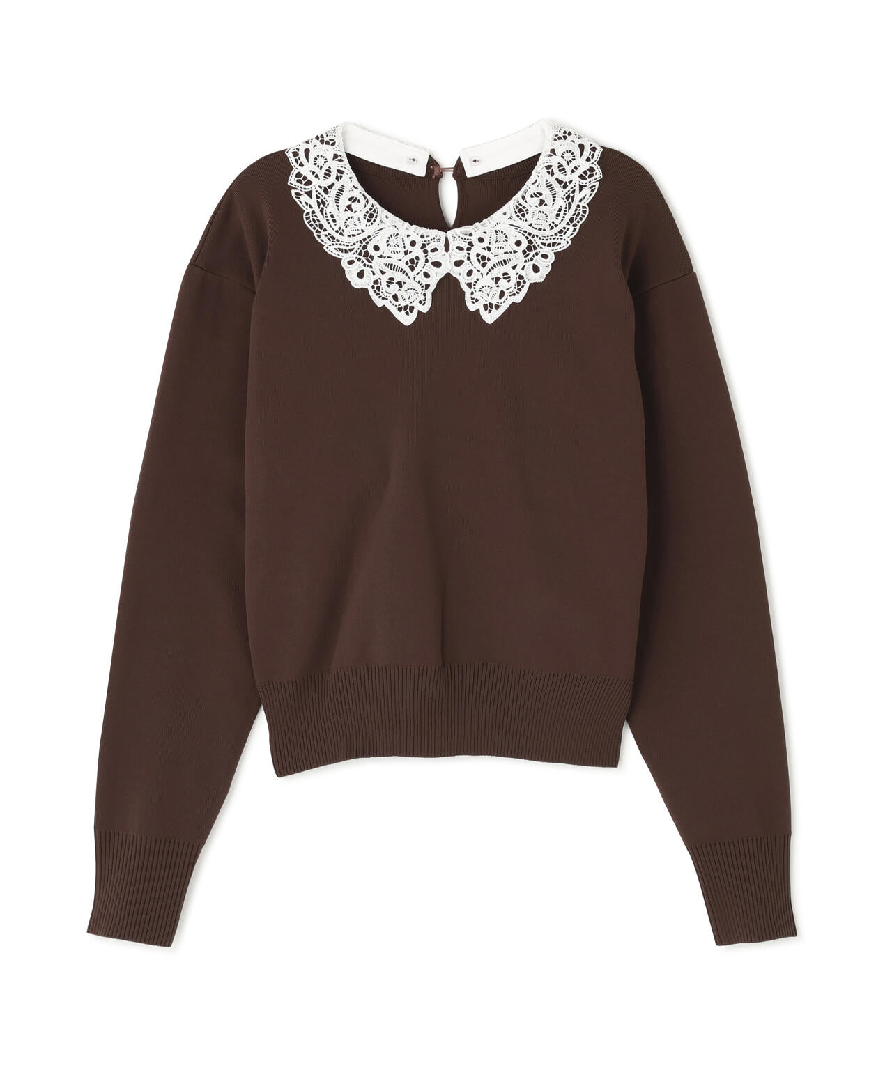 レースカラーフォルムニット