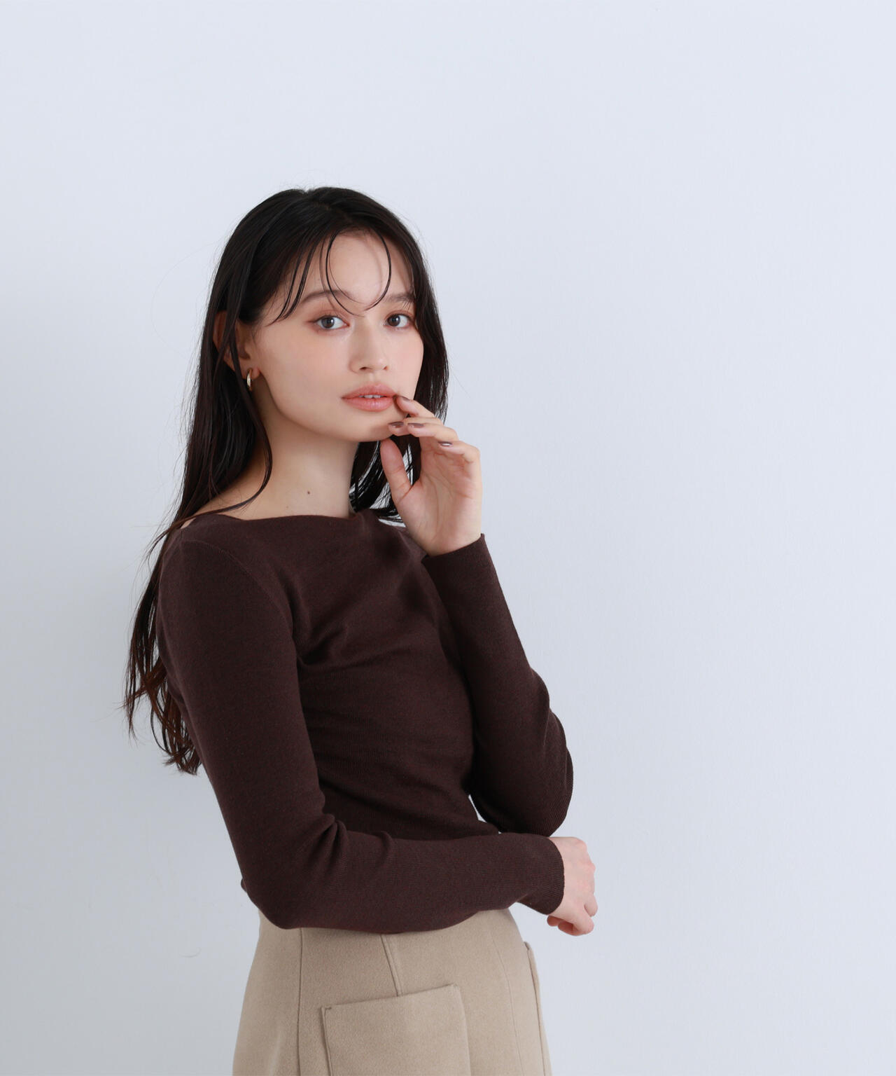 ドレープコンパクトニット