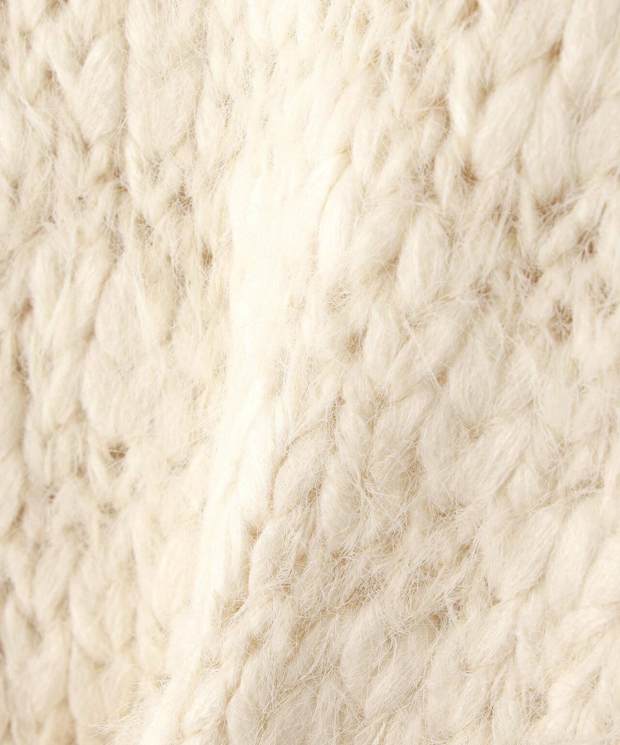 2wayネックスラブヤーンニット