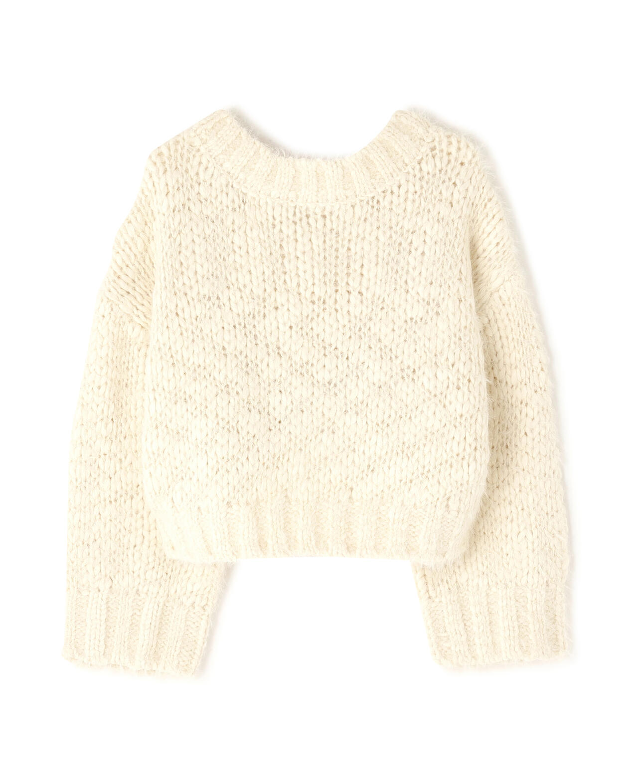 2wayネックスラブヤーンニット