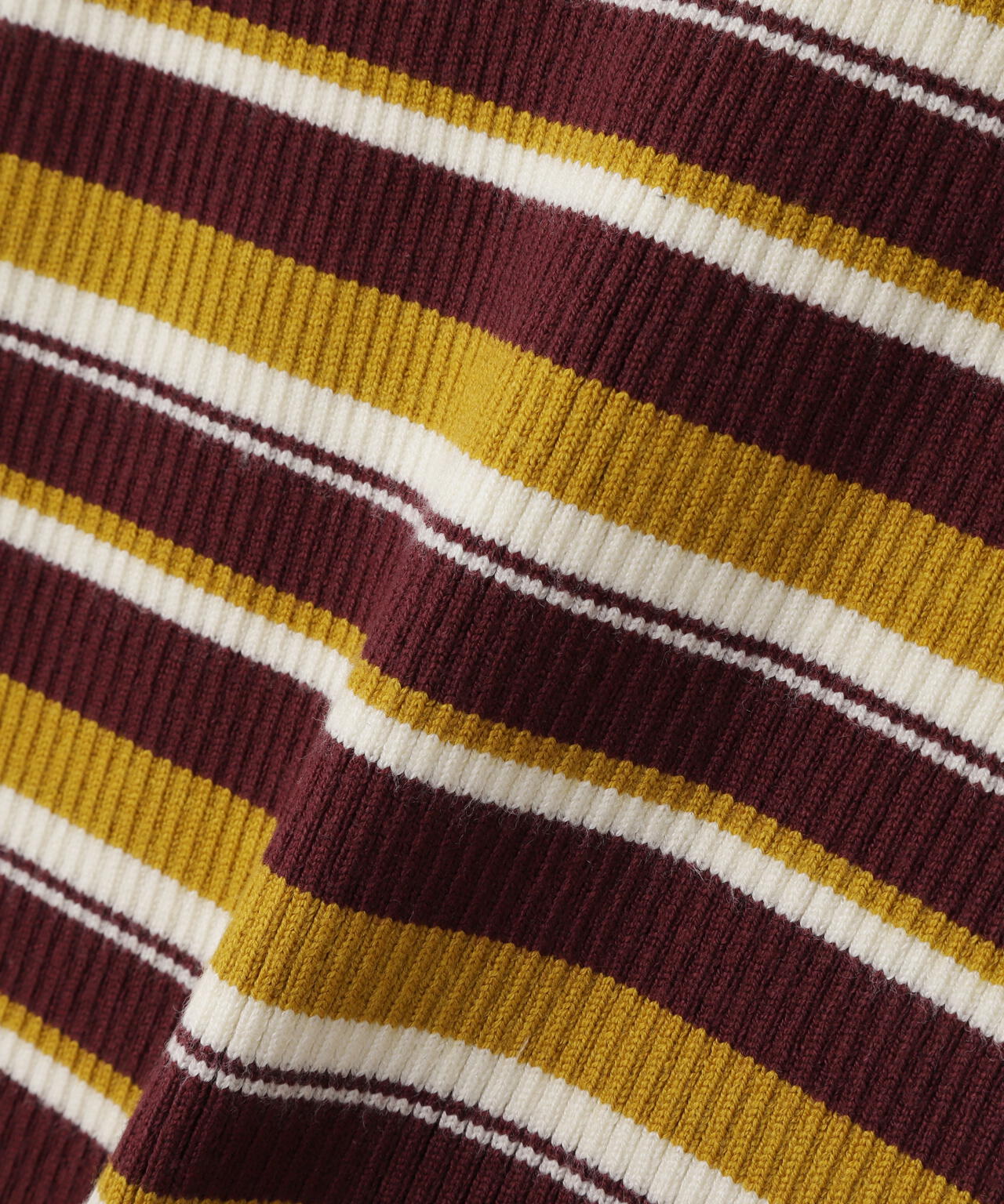 マルチボーダーリブニット