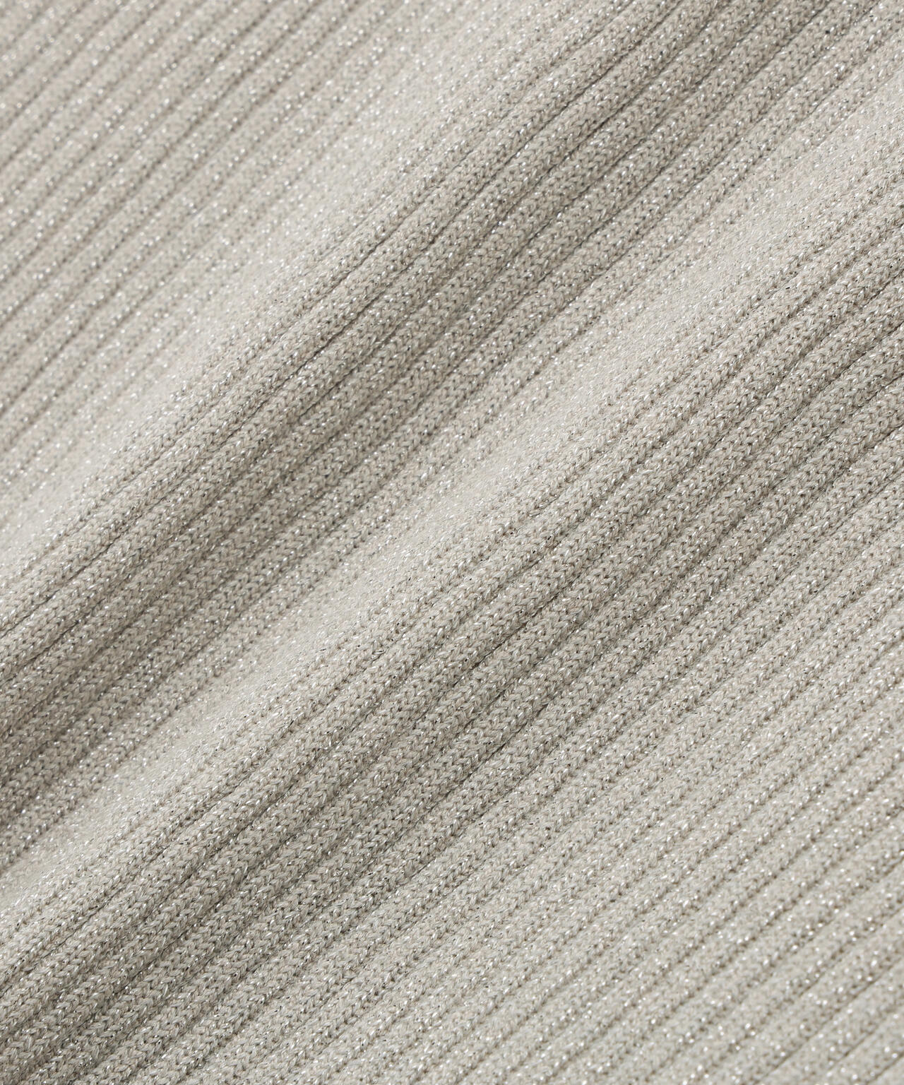 ニュアンスネックラメリブニット