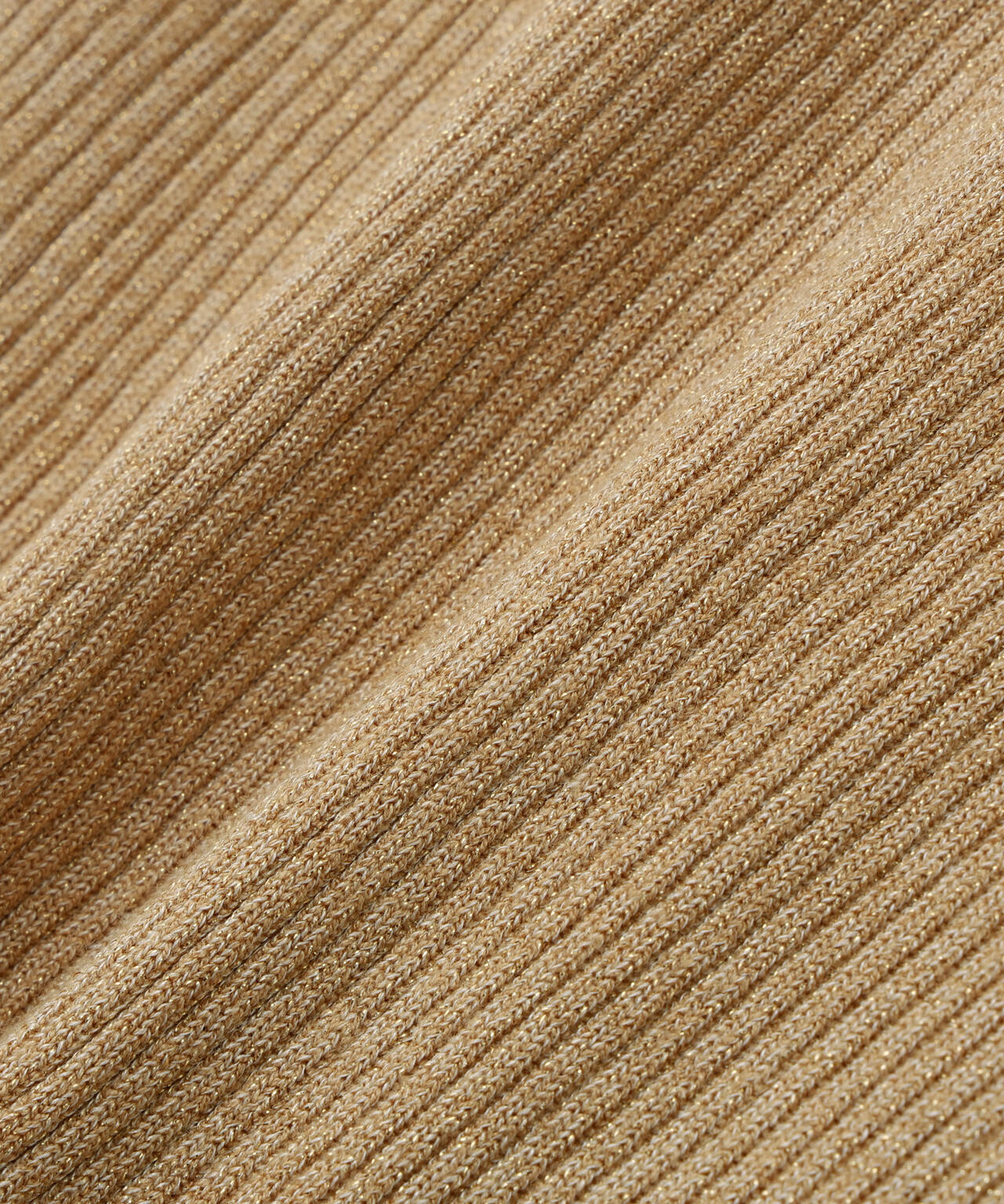 ニュアンスネックラメリブニット