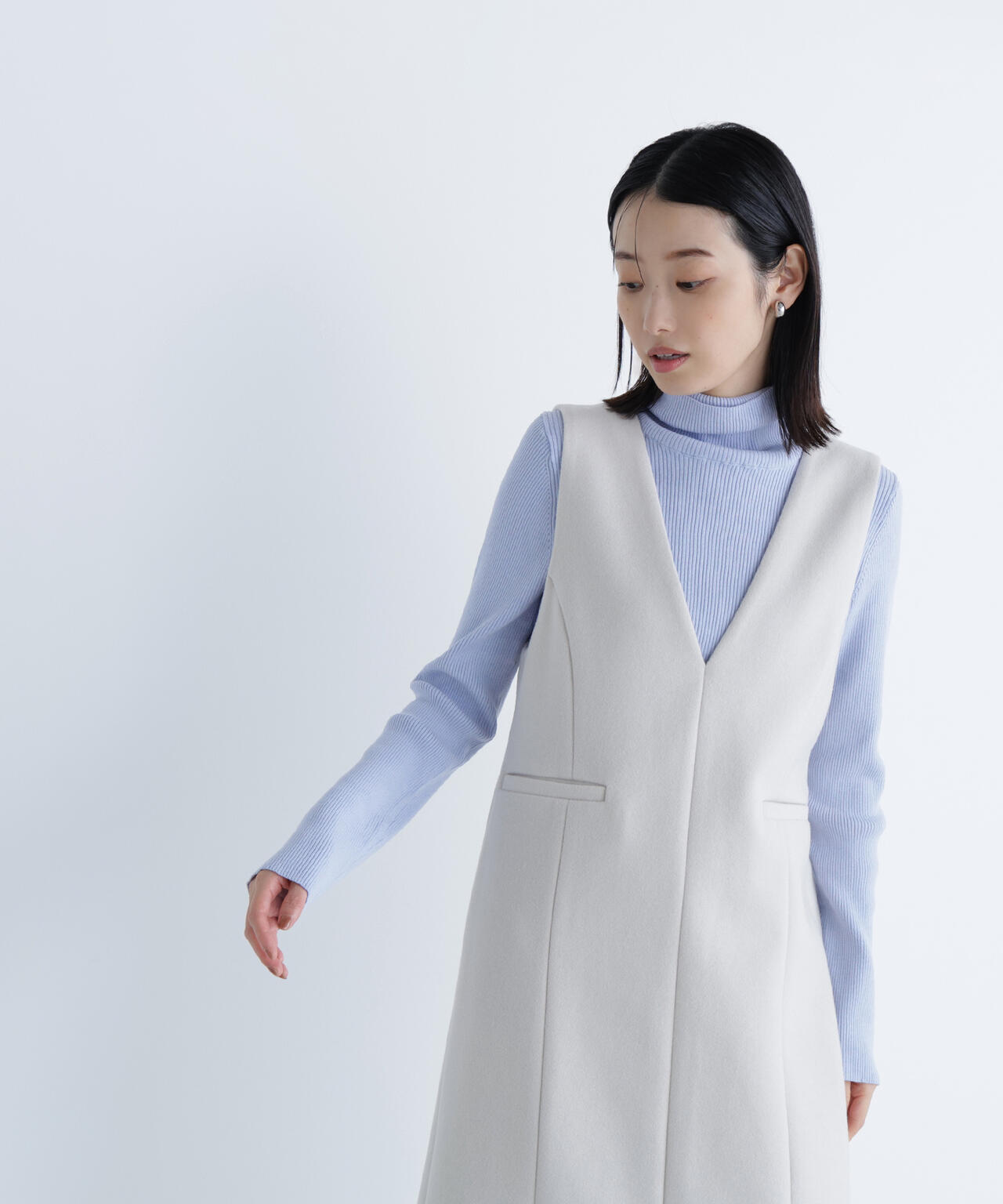 【Oggi掲載】ベーシックタートルネックニット