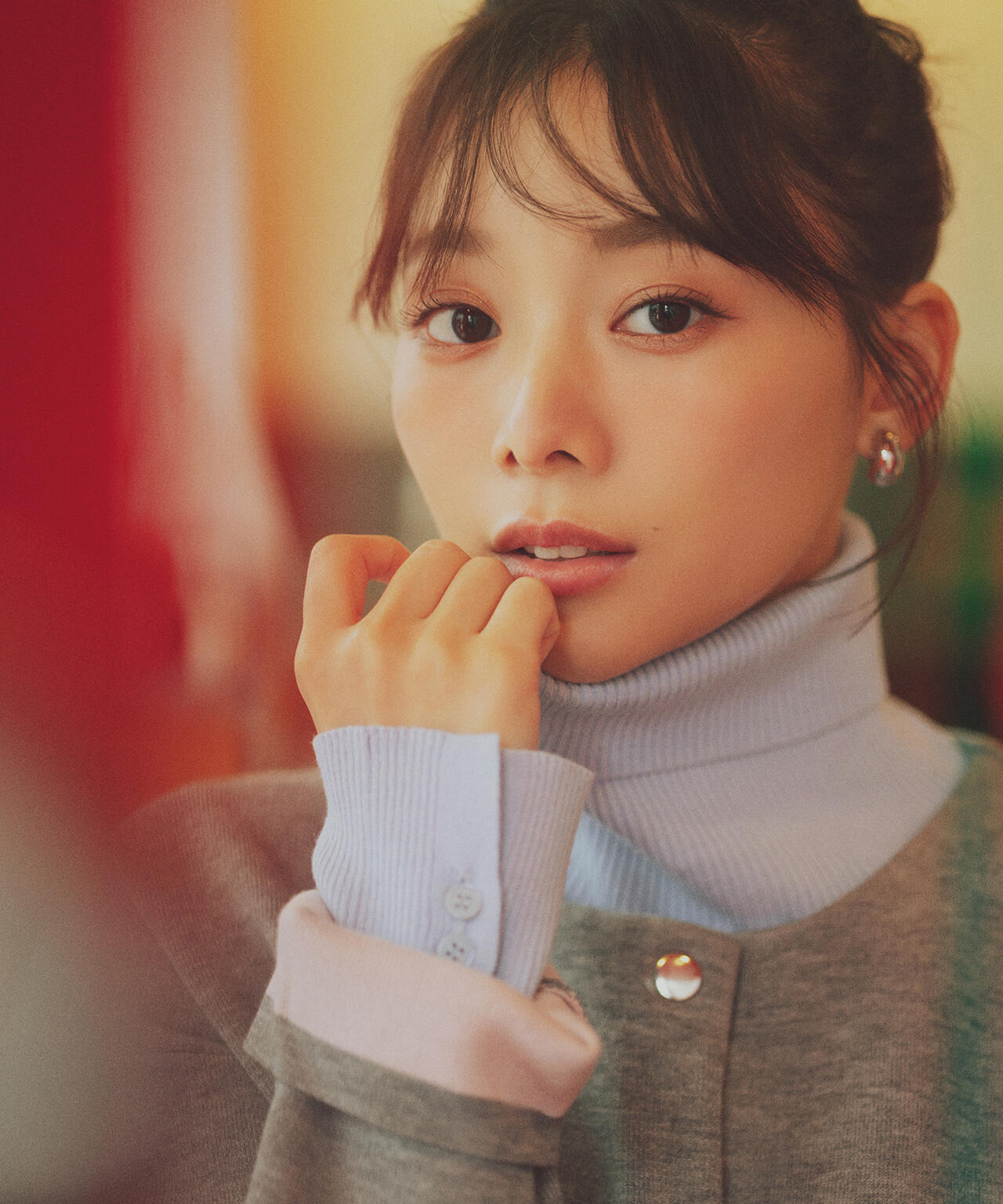 【Oggi掲載】ベーシックタートルネックニット