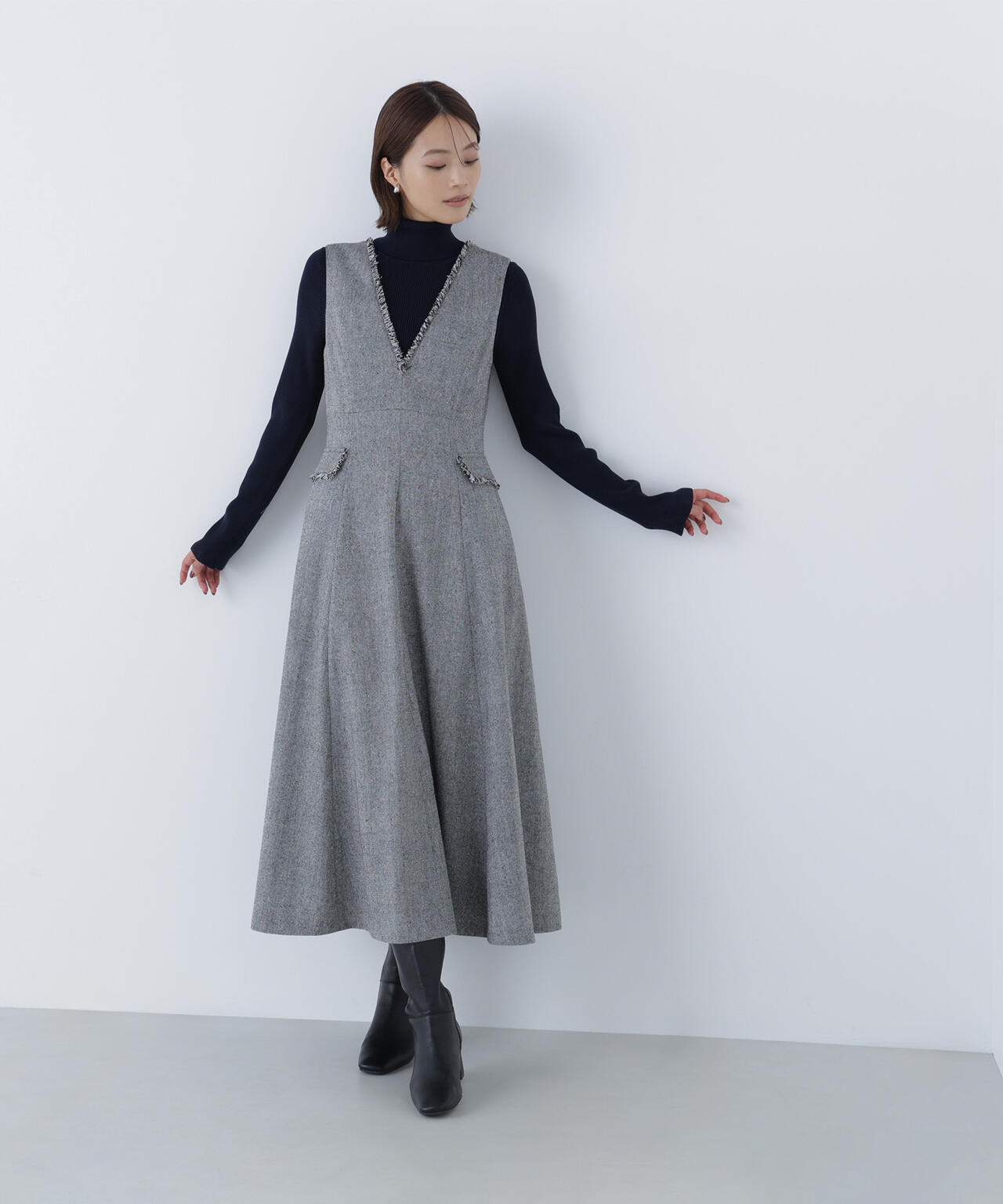 【Oggi掲載】ベーシックタートルネックニット