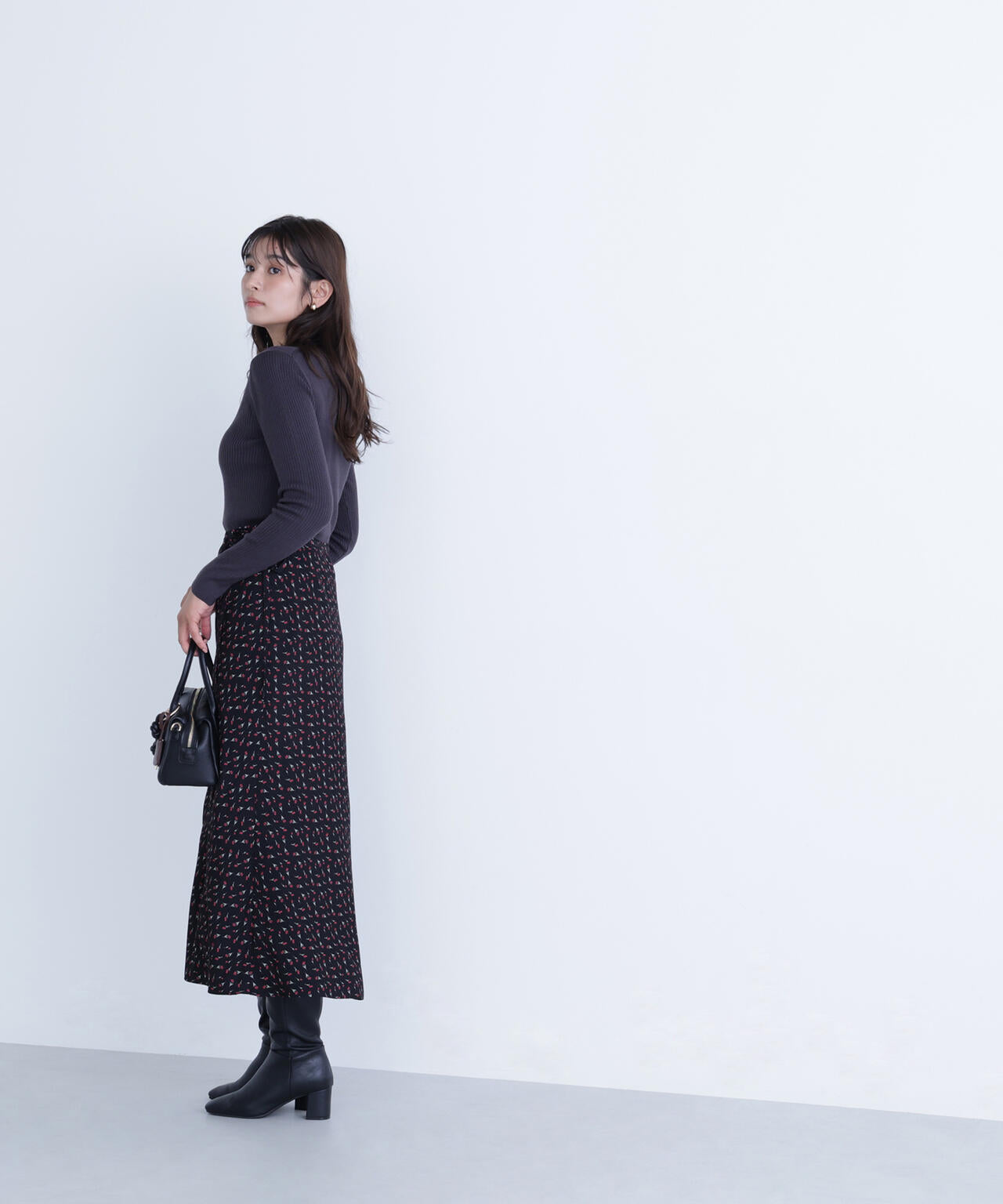 ウールブレンドニットシリーズ モックネック