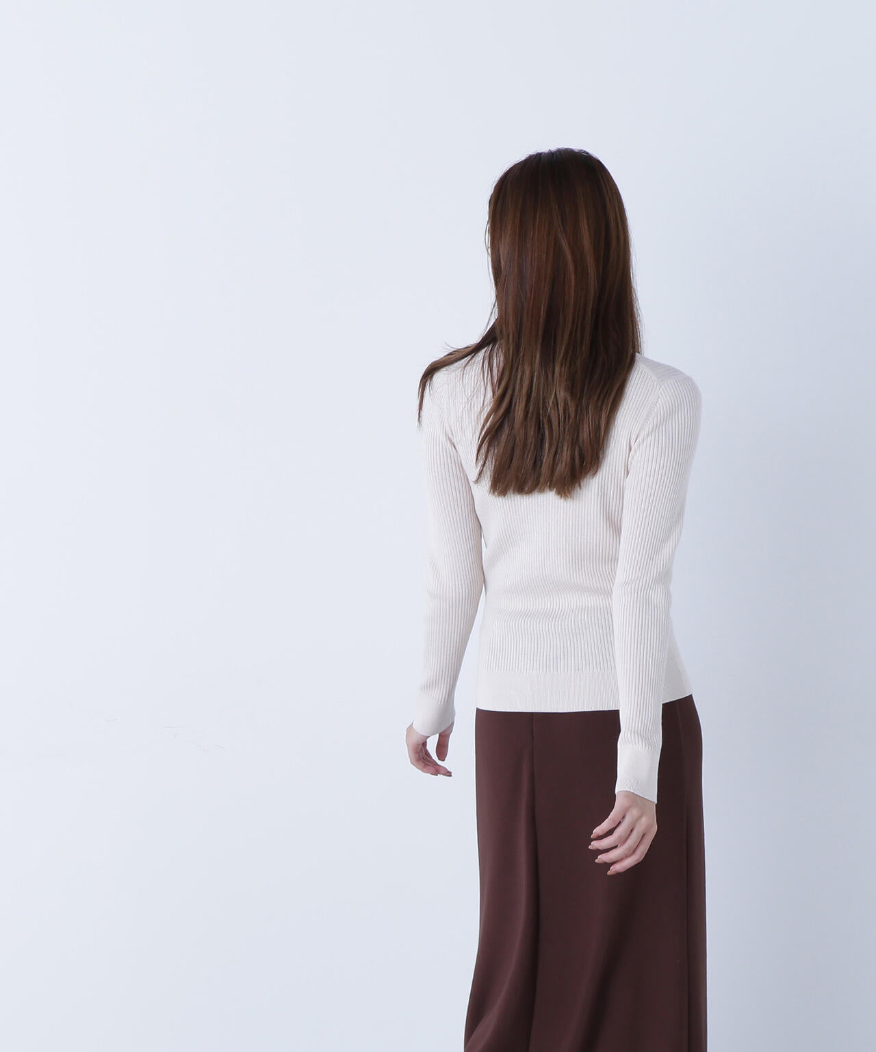 ウールブレンドニットシリーズ モックネック