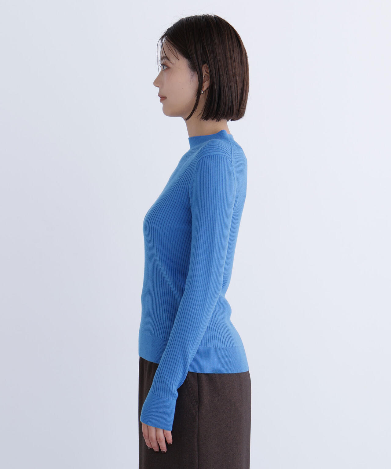 ウールブレンドニットシリーズ モックネック