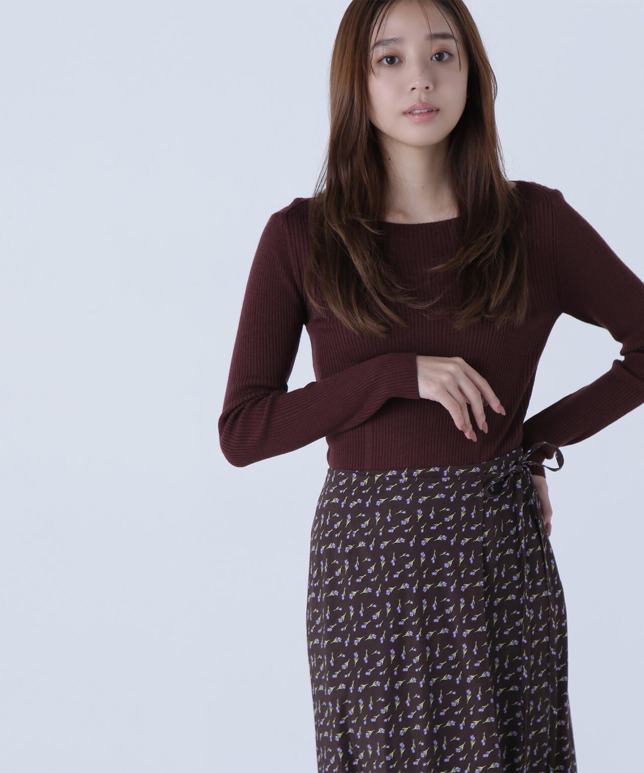 ウールブレンドニットシリーズ ボートネック