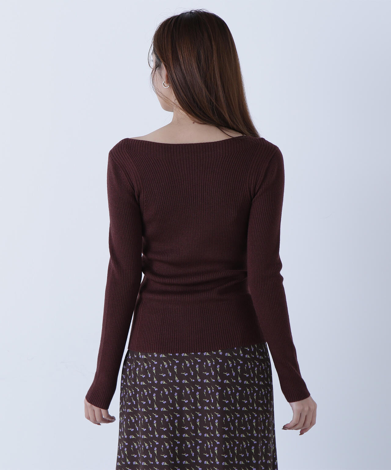 ウールブレンドニットシリーズ ボートネック