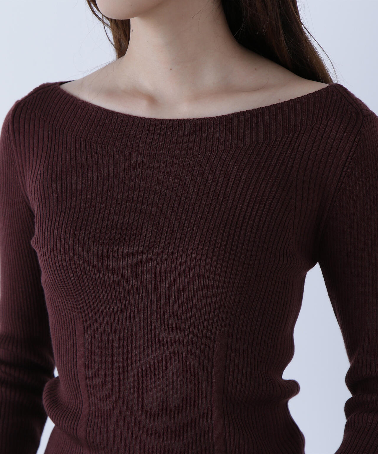 ウールブレンドニットシリーズ ボートネック