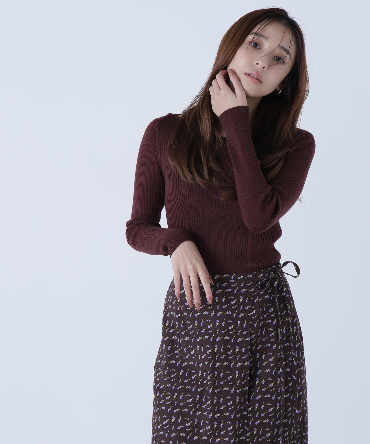 ウールブレンドニットシリーズ ボートネック