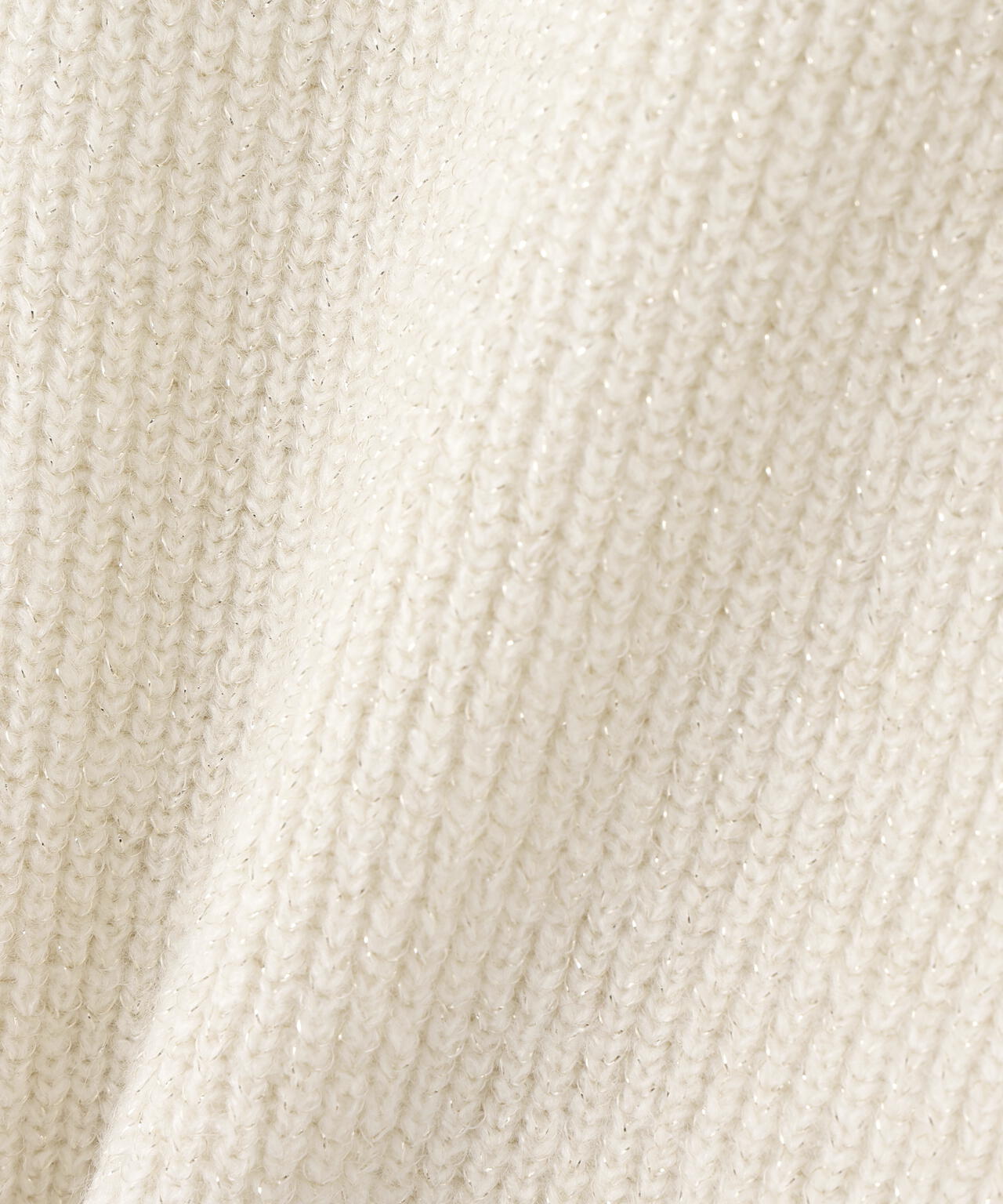 オフショルボクシーラメニット