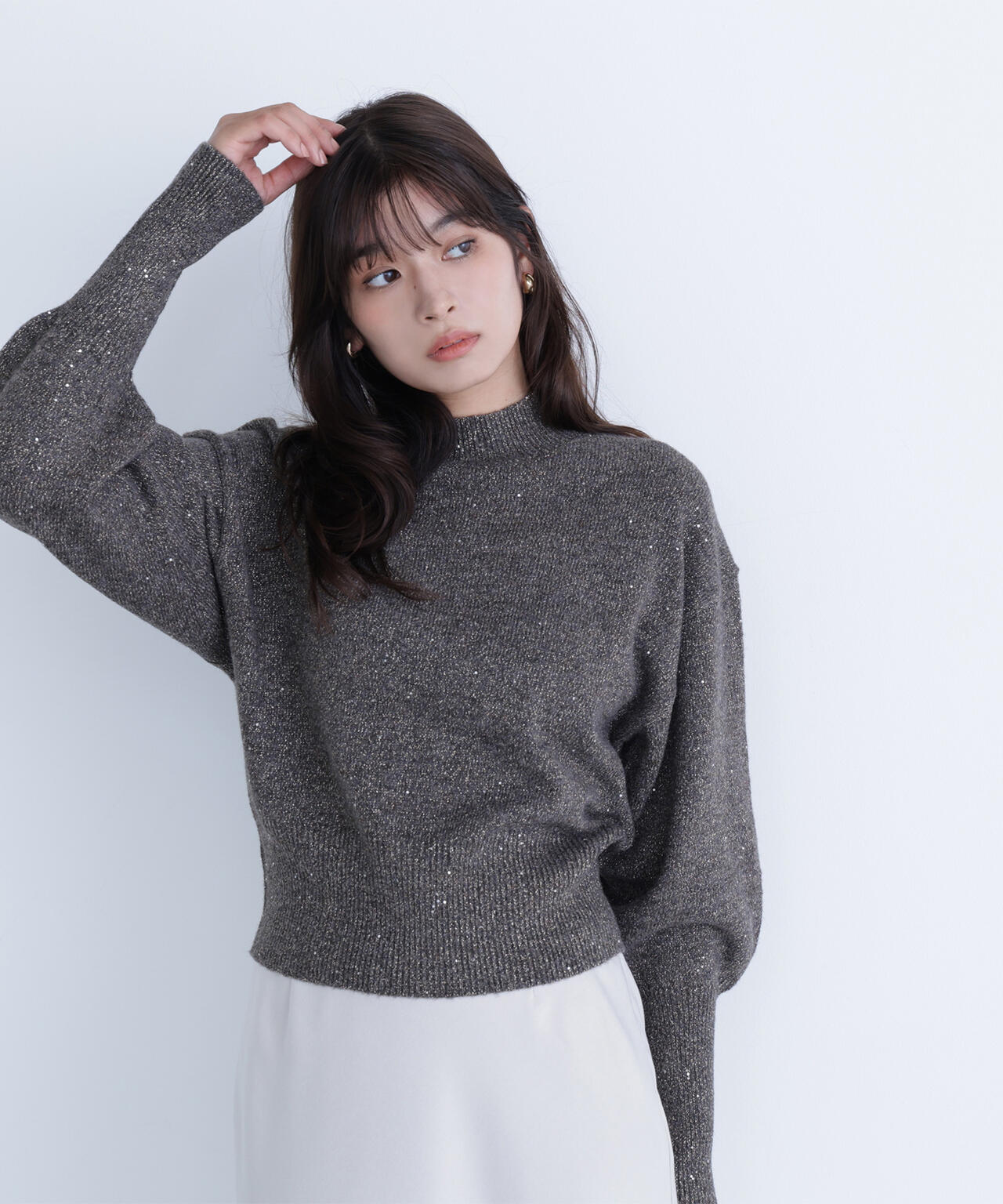 フラワースパンコールニット