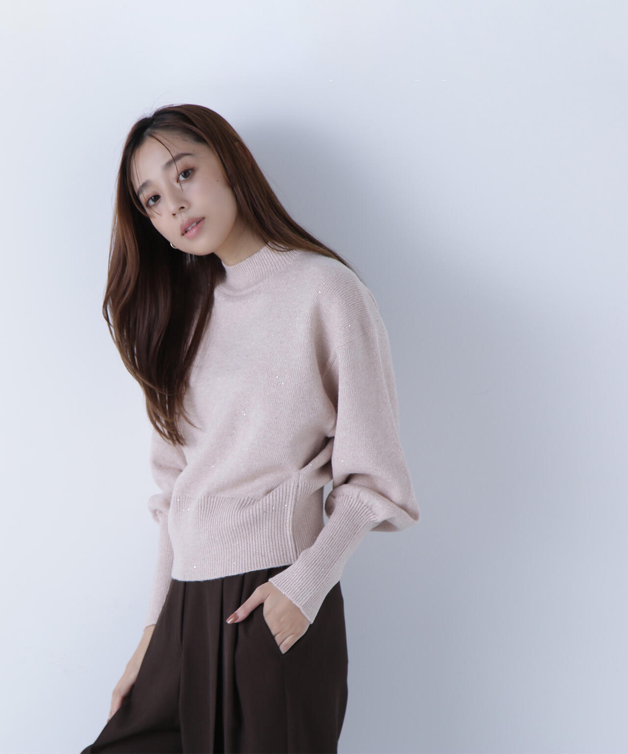 フラワースパンコールニット