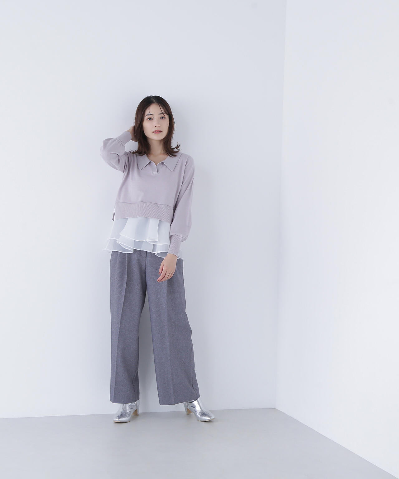 オーガンドッキングスキッパーニット