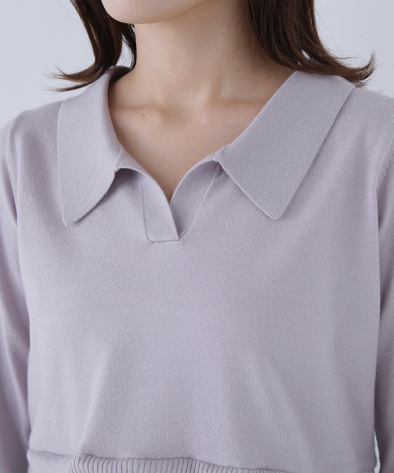 オーガンドッキングスキッパーニット