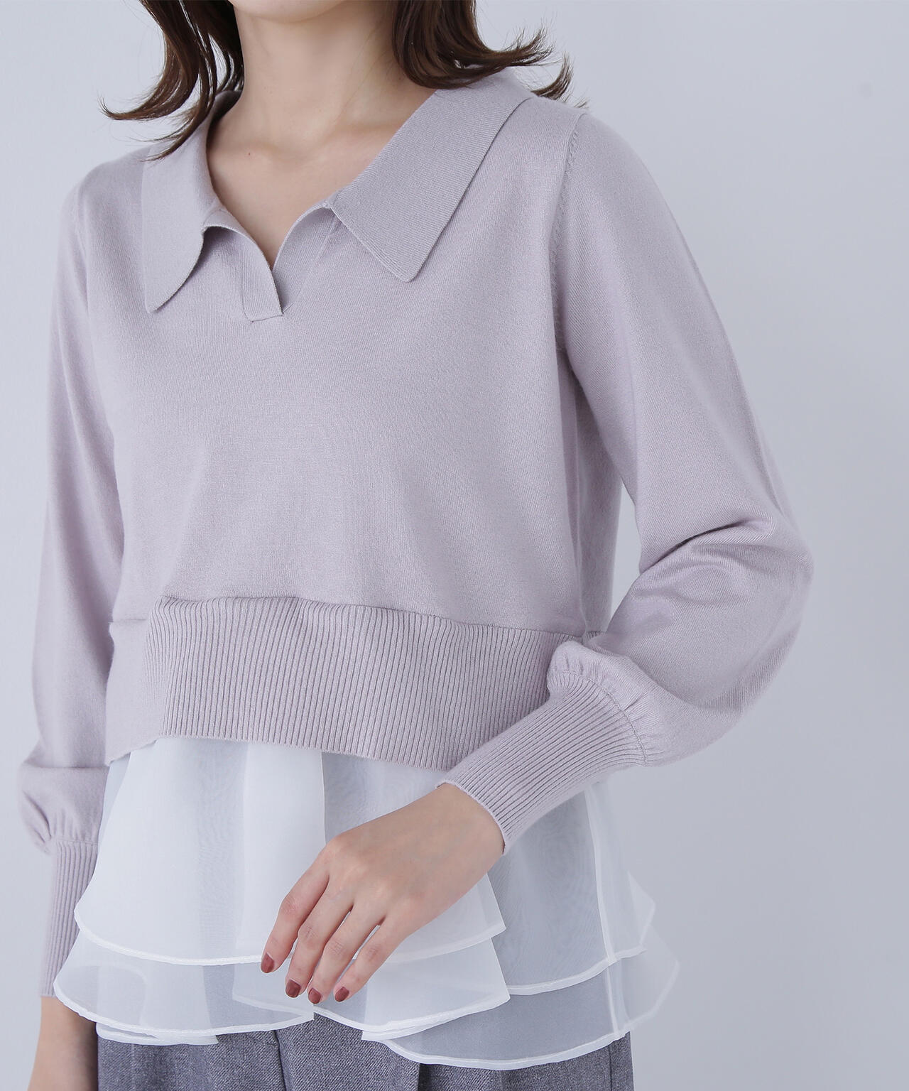 オーガンドッキングスキッパーニット