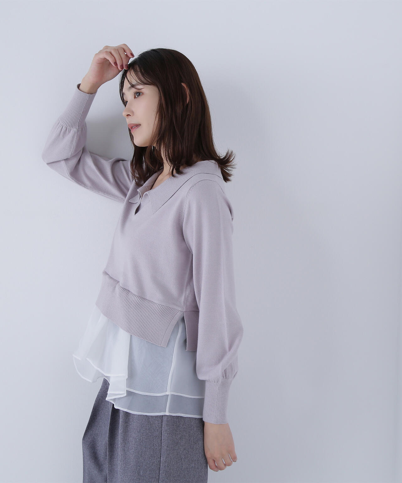 オーガンドッキングスキッパーニット