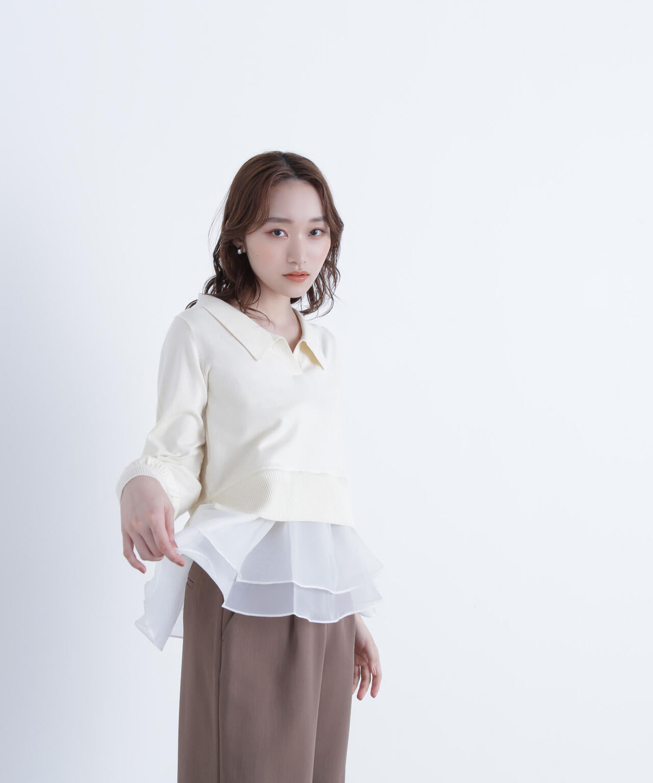 オーガンドッキングスキッパーニット