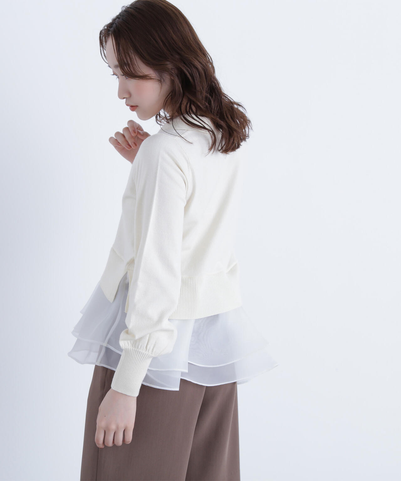 オーガンドッキングスキッパーニット